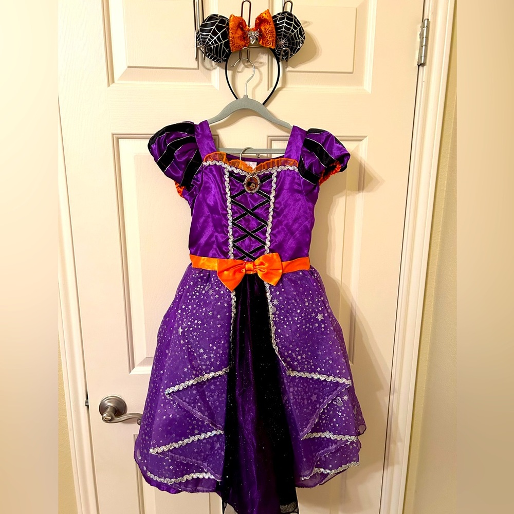 Disney Minnie Halloween Witch Costume-Minnie Witch Ears- Light up petticoat